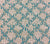 China Seas Fabric Trilby Custom Turquoise White on Tan 100% Belgian Linen