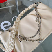 Y2K Heart Chain Ruffled Bag