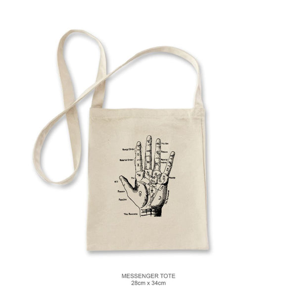 Palmistry Hand Messenger Tote