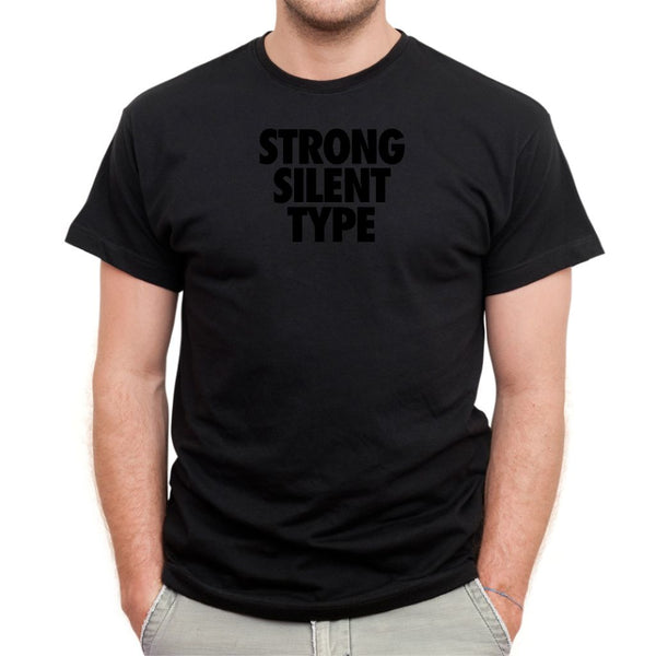 Strong Silent Type on Black