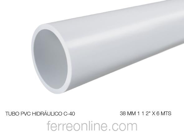 blanco congestión ventilación TUBO PVC HIDRAULICO C-40 38MM 1 1/2" ADVANCE (TRAMO DE 6 METROS) –  Ferreonline (Ferremateriales La Mexicana)