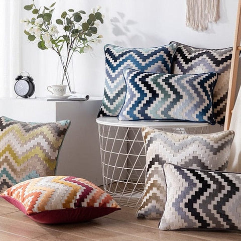 Velvet Chevron Pillow Covers | 45x45cm/30x50cm/50x50cm - www.sanroccoitalia.it - Pillow Cover