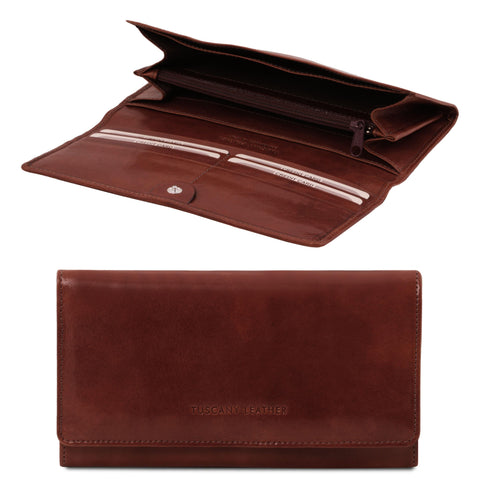 Exclusive leather accordion wallet for women | TL140787 - San Rocco Italia
