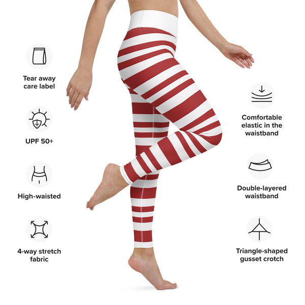 Candy Cane High Waisted Leggings