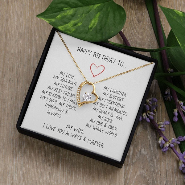 Wife Necklace, To My Lovely Wife I Love You For Being You, Anniversary –  Rakva