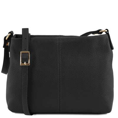 TL Keyluck Soft Leather Shoulder Bag Black