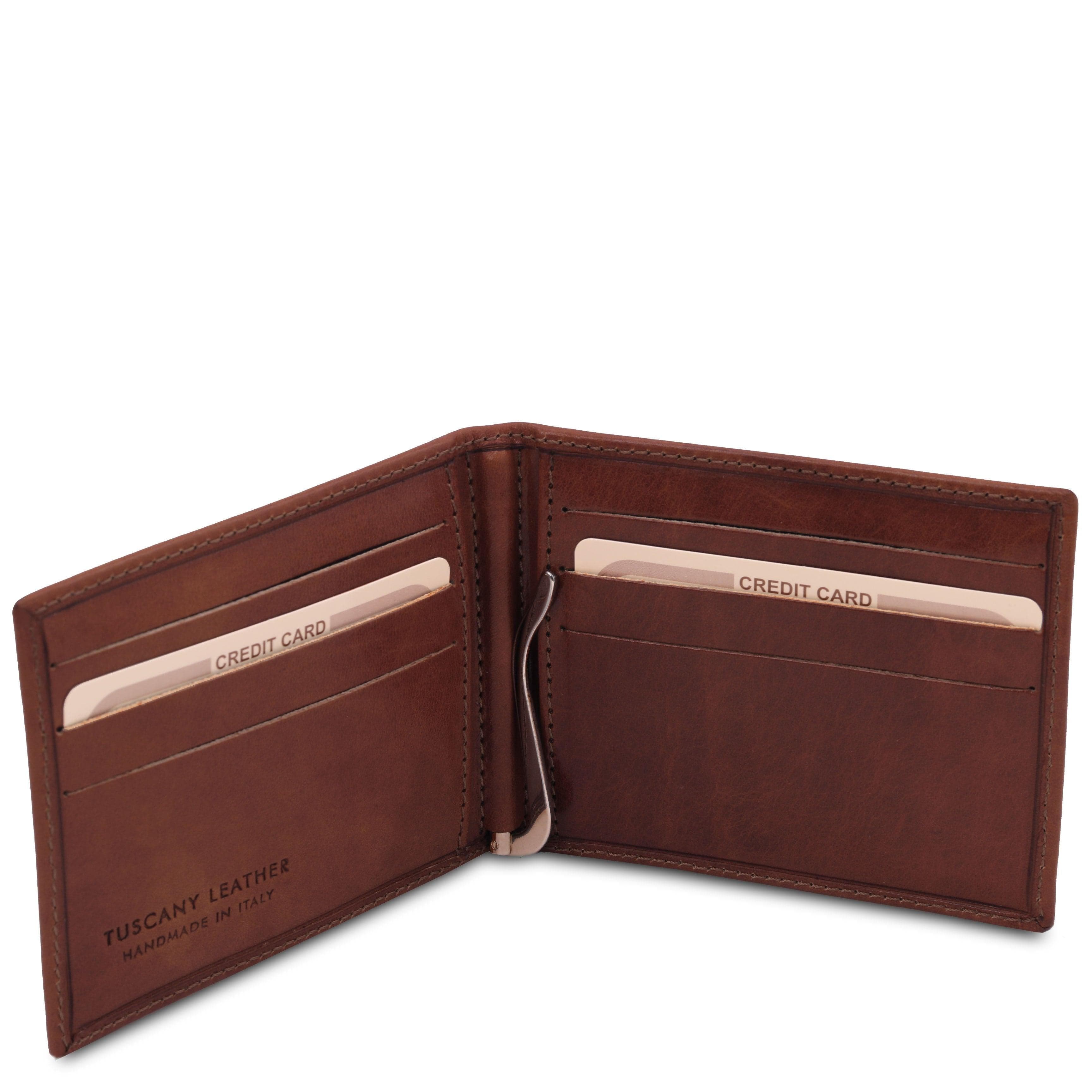 Exclusive leather card holder with money clip | TL142055 - www ...