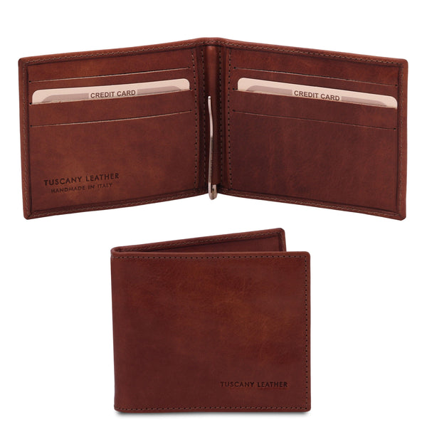 Exclusive leather card holder with money clip | TL142055 - www ...