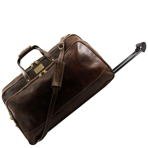 Bora Bora - Trolley leather bag - Large size | TL3067 - Premium Leather Wheeled luggage - Shop now at San Rocco Italia