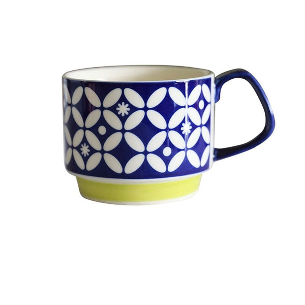 Mid Century Modern Blue Aqua StarChips 15oz Mug – Mid Century Style Shop