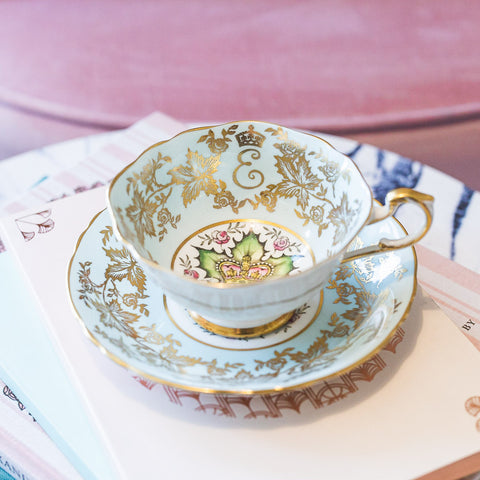 Paragon teacup to mark the 1st anniversary of the coronation of Queen Elizabeth II.