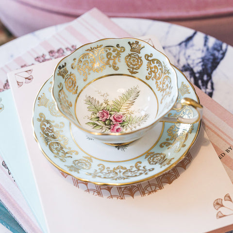 Paragon teacup to mark the 3rd anniversary of the coronation of Queen Elizabeth II.