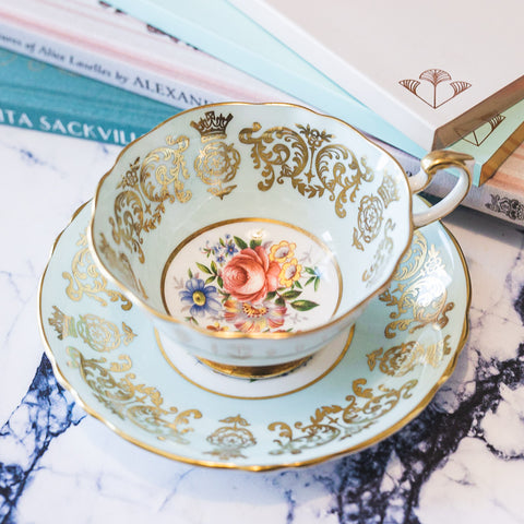 Paragon teacup to mark the 4th anniversary of the coronation of Queen Elizabeth II.