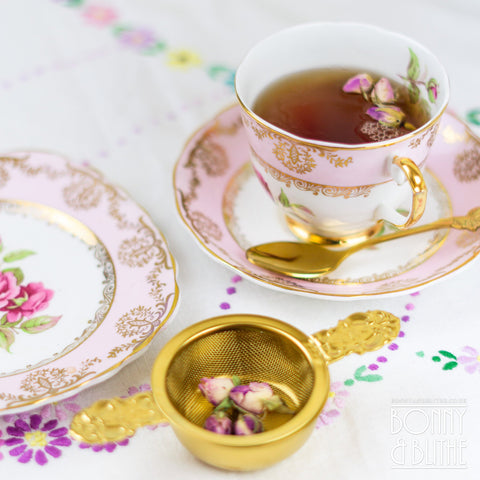 Rose Tea in vintage teacup