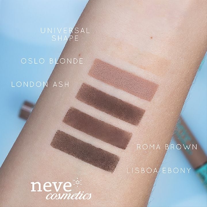 swatches Neve Cosmetics Brow Model