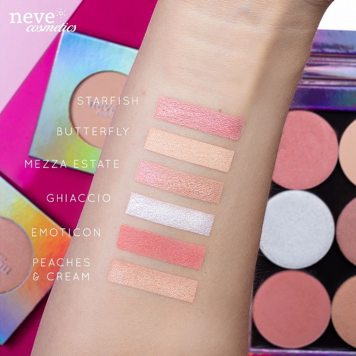 swatches Neve Cosmetics Ombretto in Cialda