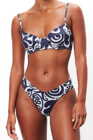 Mara Hoffman Bobbi Super High Waist Bikini Bottom Mamba Snake Pr  S001210490-977 - Free Shipping at Largo Drive