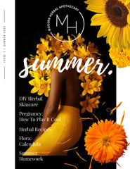 cover of modern herbal apothecary's first newsletter issued entitled "Summer Solstice"