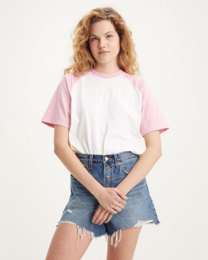 Levis - Throwback Baseball Tee in Pink - Aine's Boutique – Aines Boutique