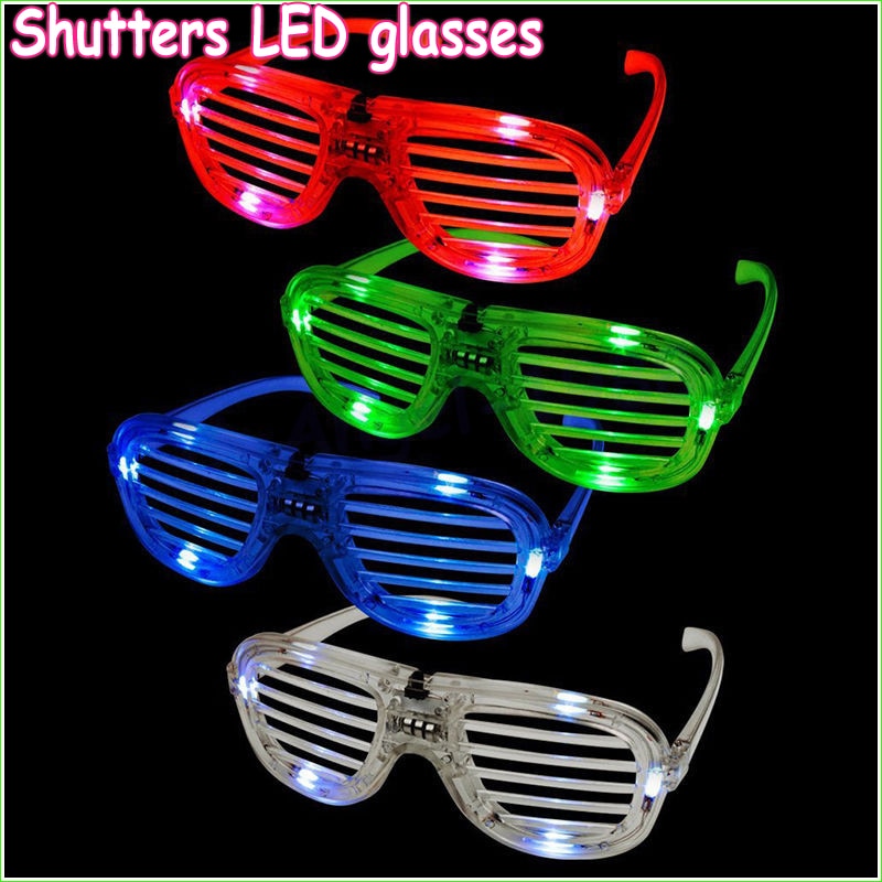 flashing christmas glasses