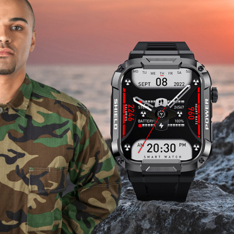 SmartWatch étanche intelligente incassable pour militaire homme