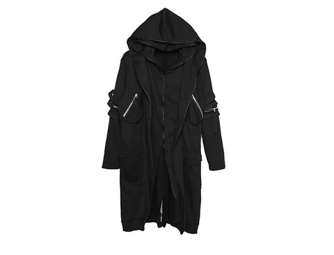 WLS Longsleeve Hooded Techwear Coat – We Love Street