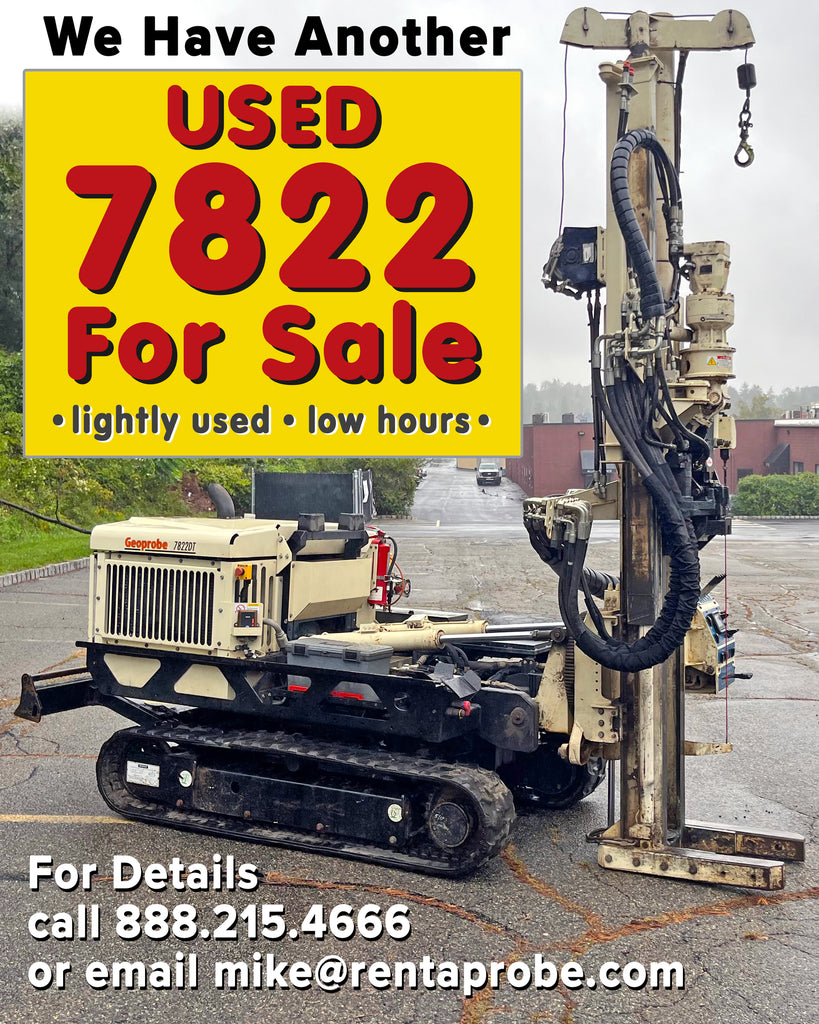 another used Geoprobe 7822DT machine for sale with low hours and light usage
