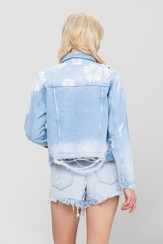 Flower Power jean jacket.