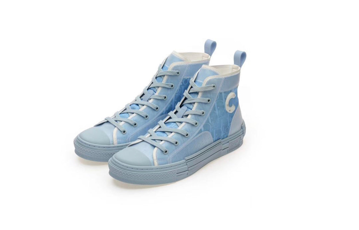 light blue high top sneakers