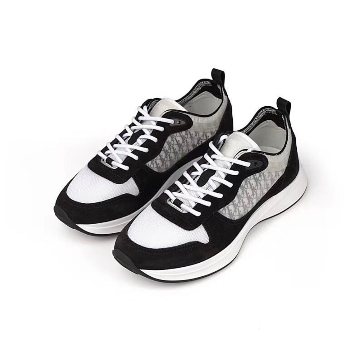 black and white dior runners