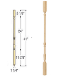 Traditional Square Top Wood Baluster : C-5067 | Stair parts