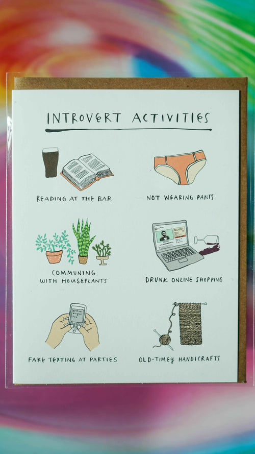 Introvert Activities Card