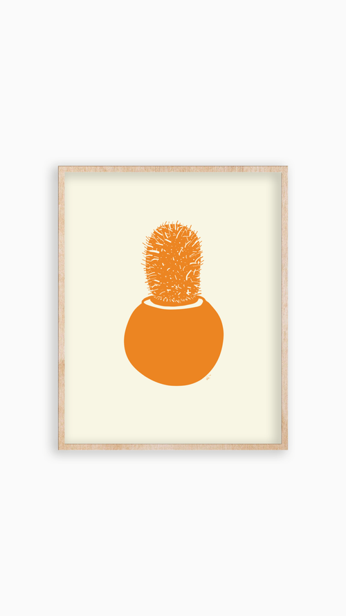 "Orange Cactus" Art Print