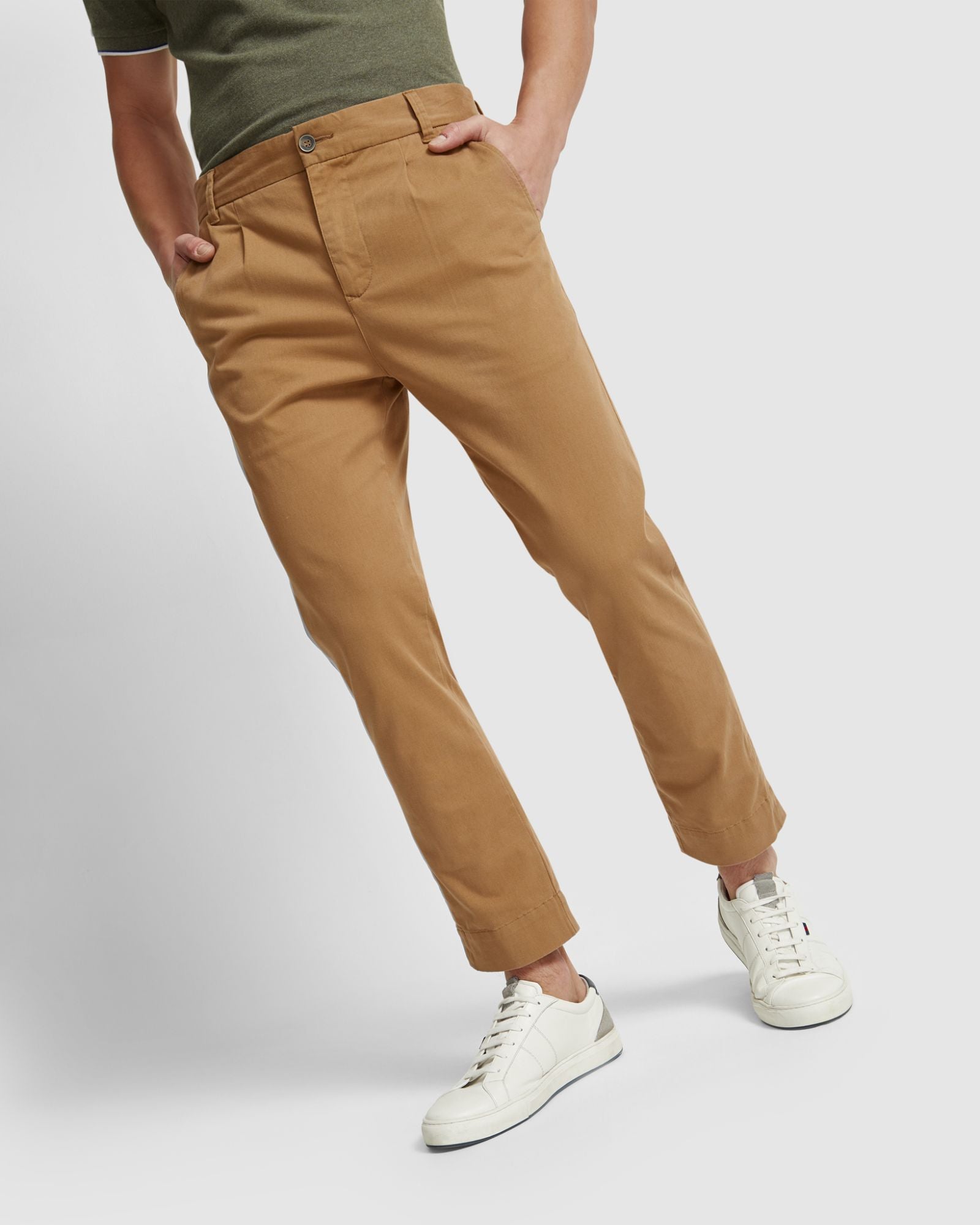 RYAN ORGANIC COTTON CUFFED CHINO