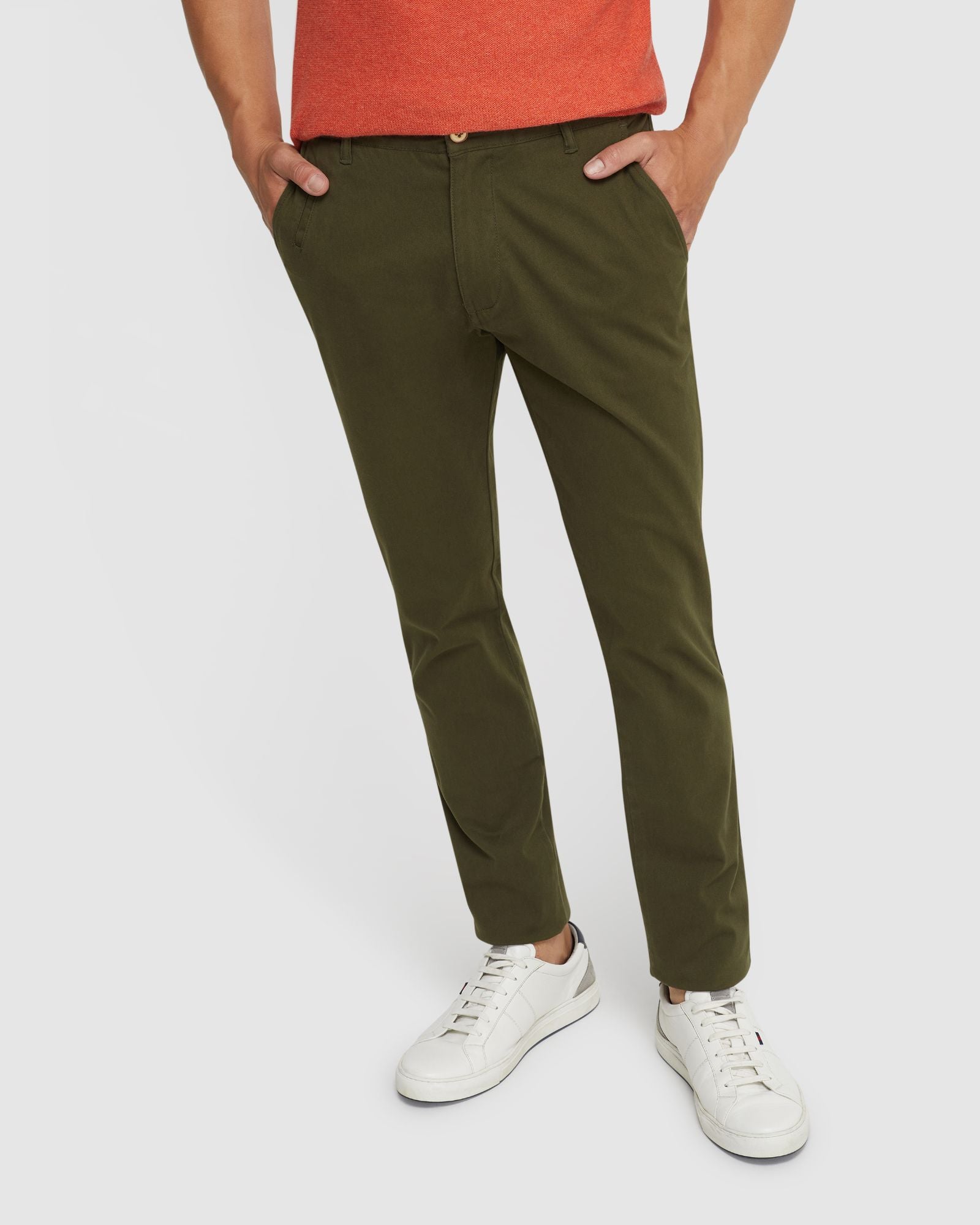 STRETCH SKINNY FIT ORGANIC COTTON CHINOS