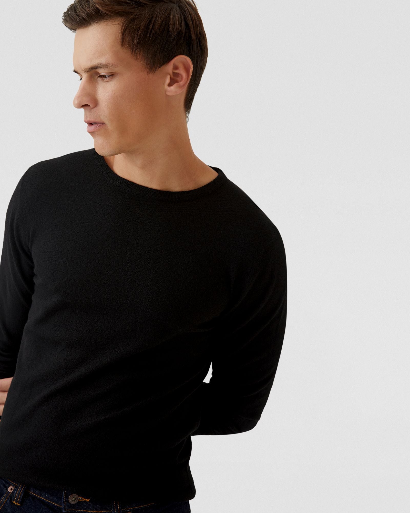 CREW NECK MERINO WOOL KNIT