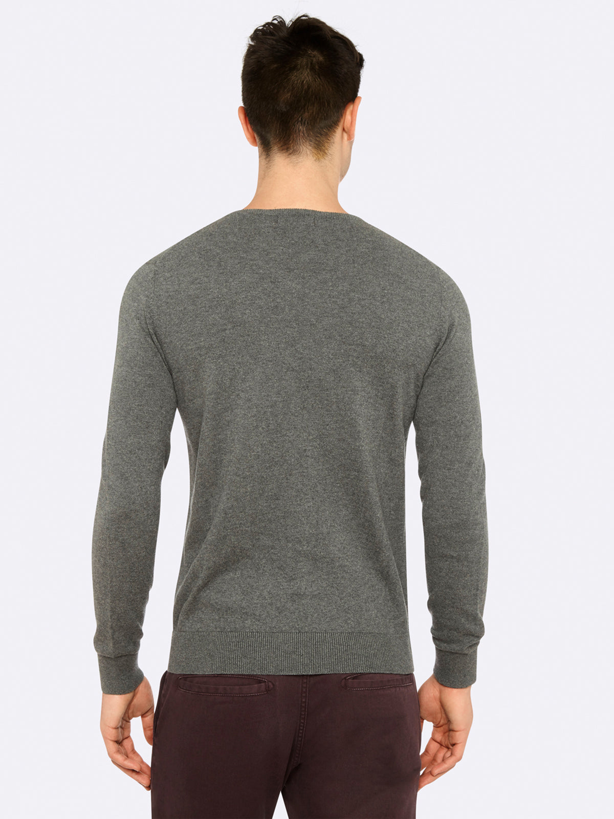 COTTON V-NECK PULLOVER