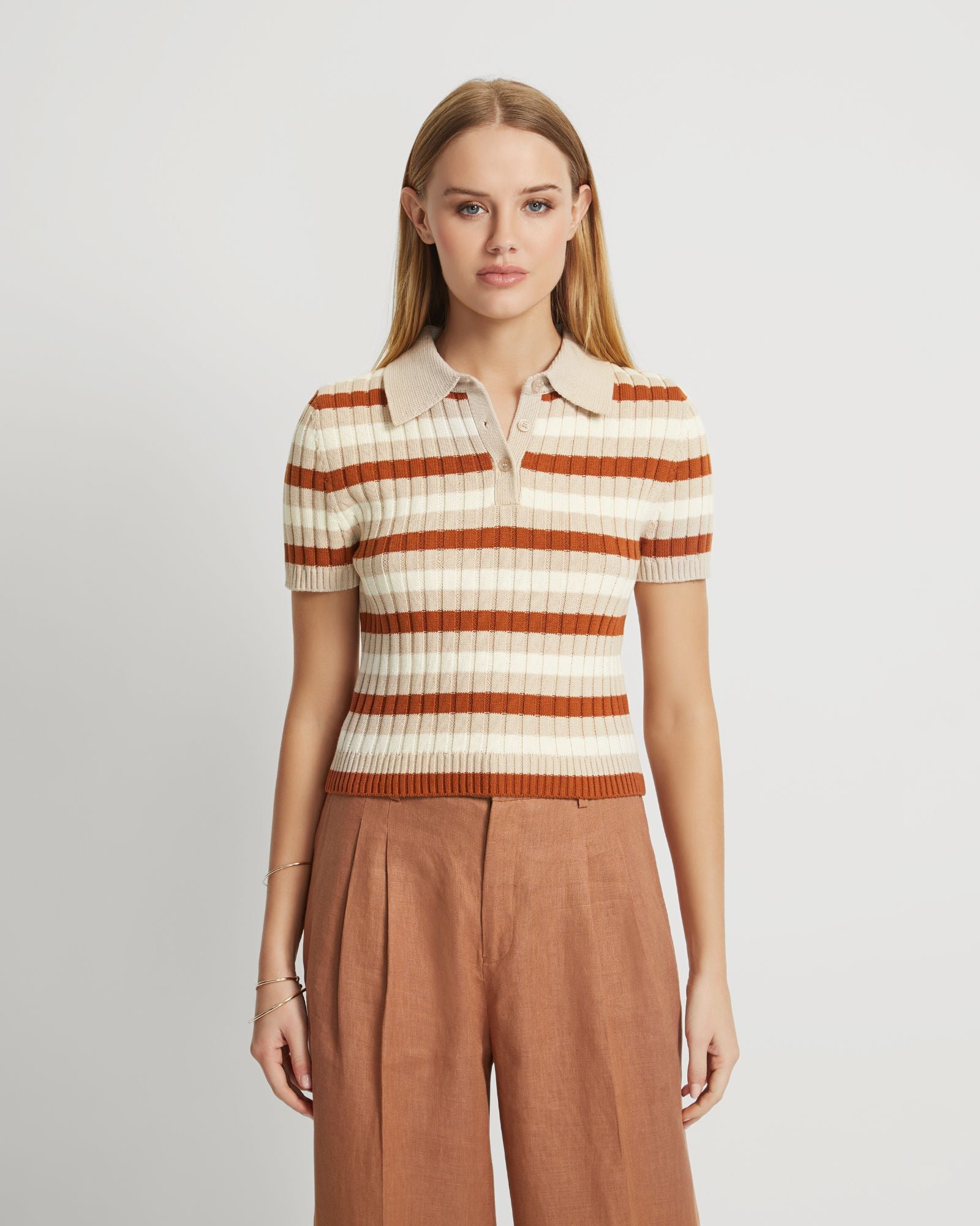 MARLEY COTTON STRIPED POLO