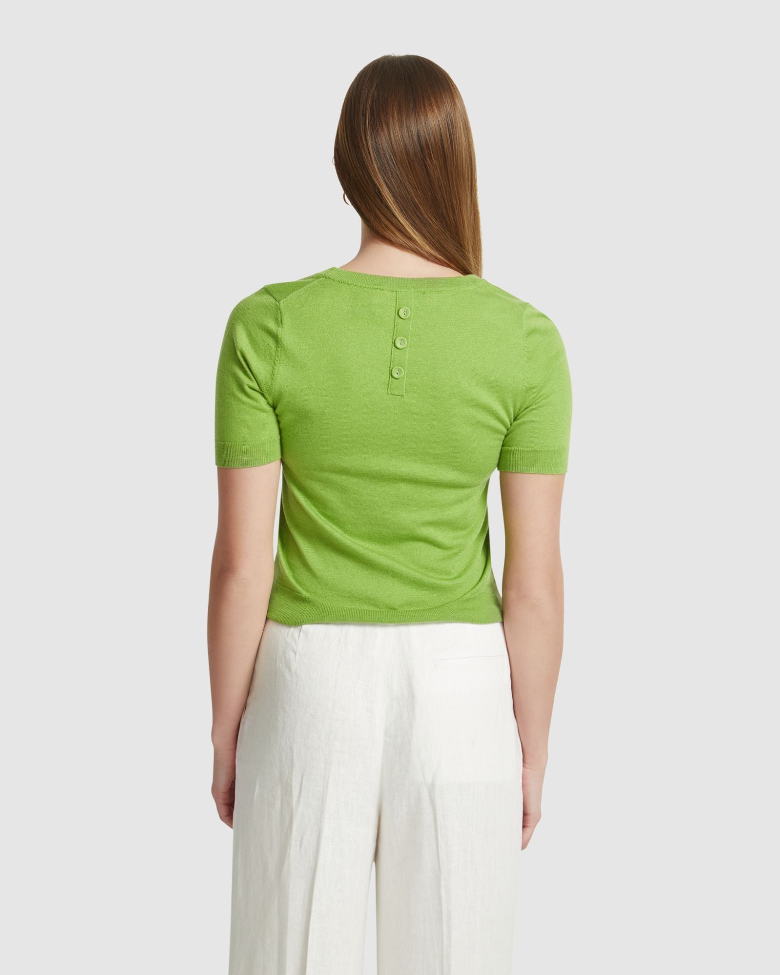 GRACE SHORT SLEEVE CASHMERE BLEND TOP