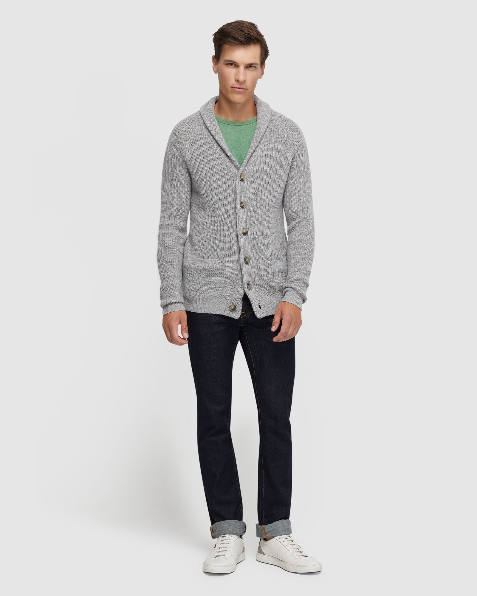 OSCAR WOOL RICH KNITTED CARDIGAN