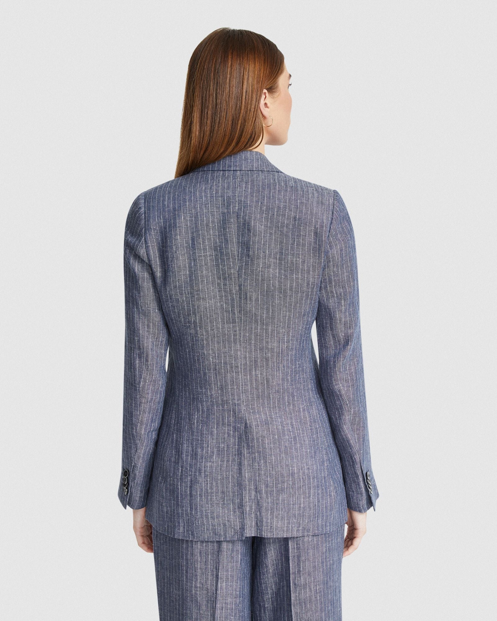 LOLA PINSTRIPE LINEN JACKET