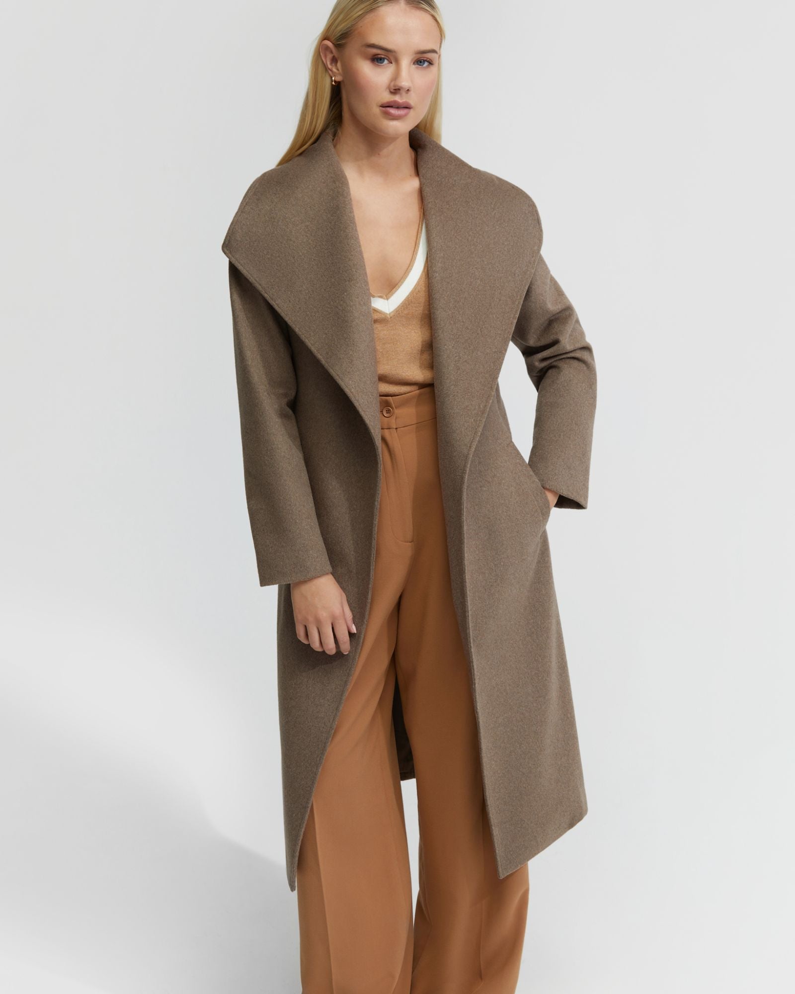 GIA WOOL RICH WAIST TIE COAT