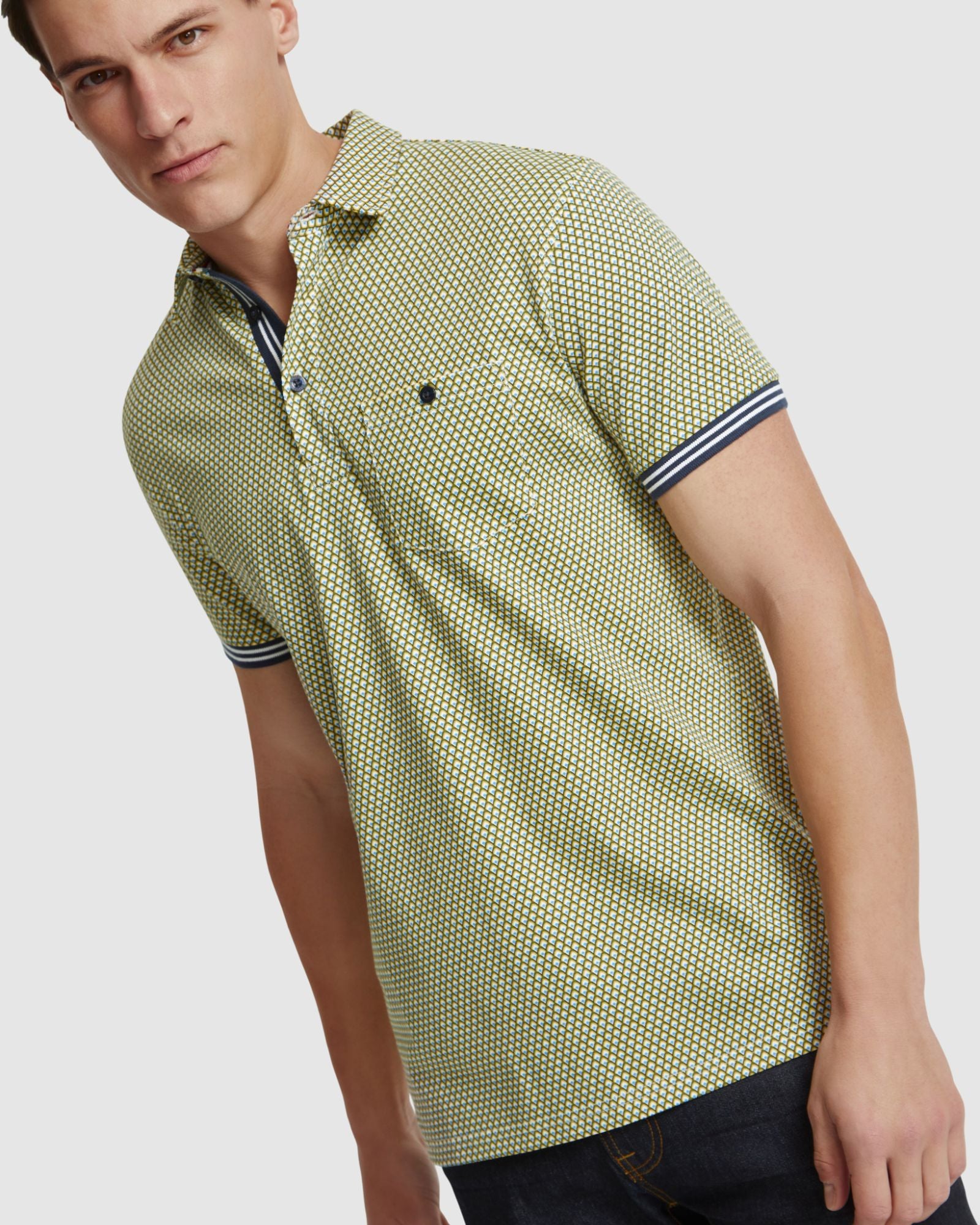 MILO PRINTED JERSEY POLO