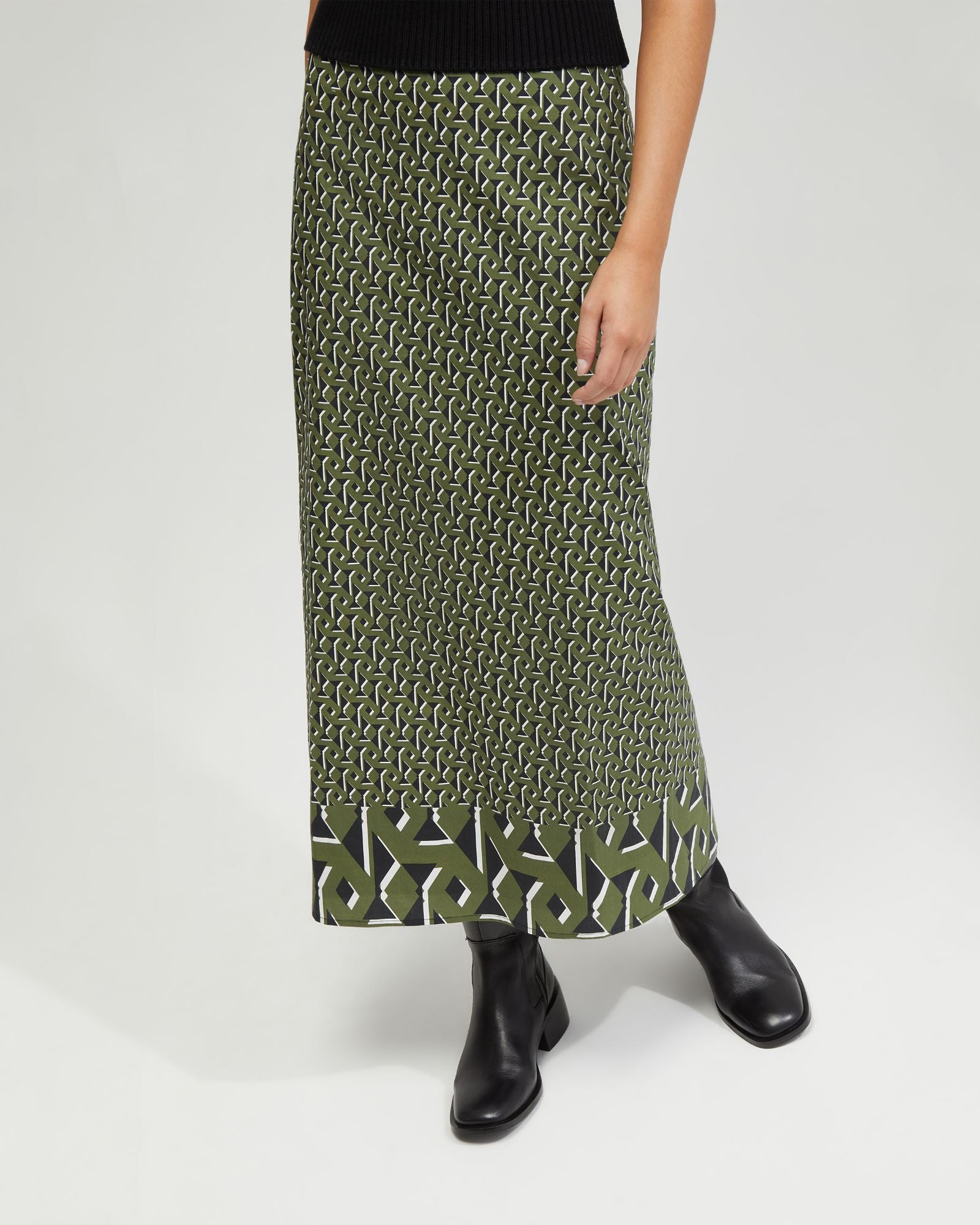 GRECHEN BOARDER PRINT SKIRT