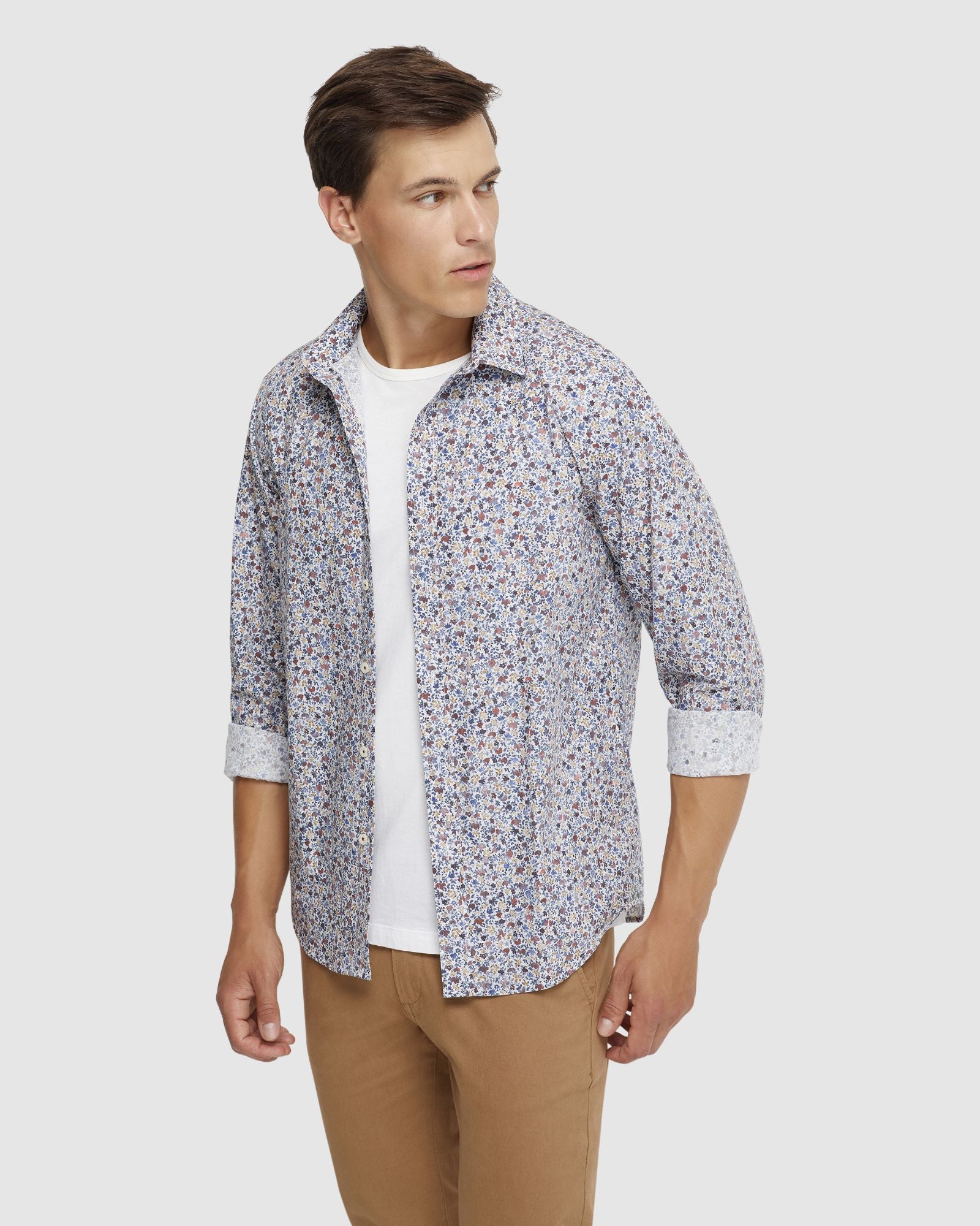 KENTON FLORAL PRINT COTTON SHIRT