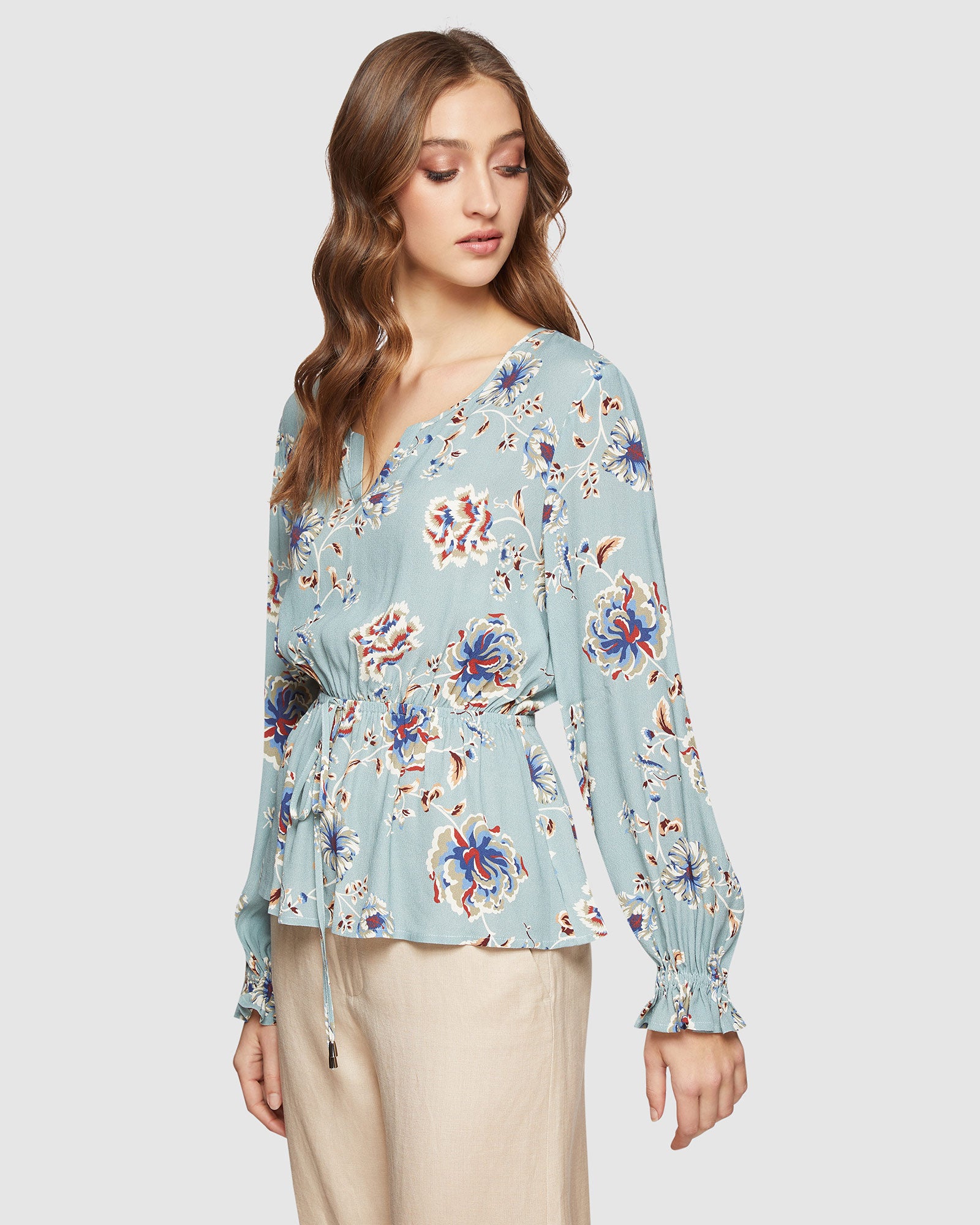 SASKIA FLORAL PRINTED BLOUSE