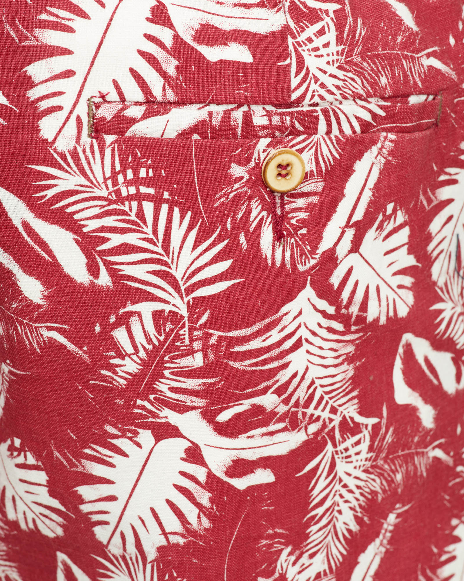 TOBY PALM TREE LINEN COTTON SHORTS