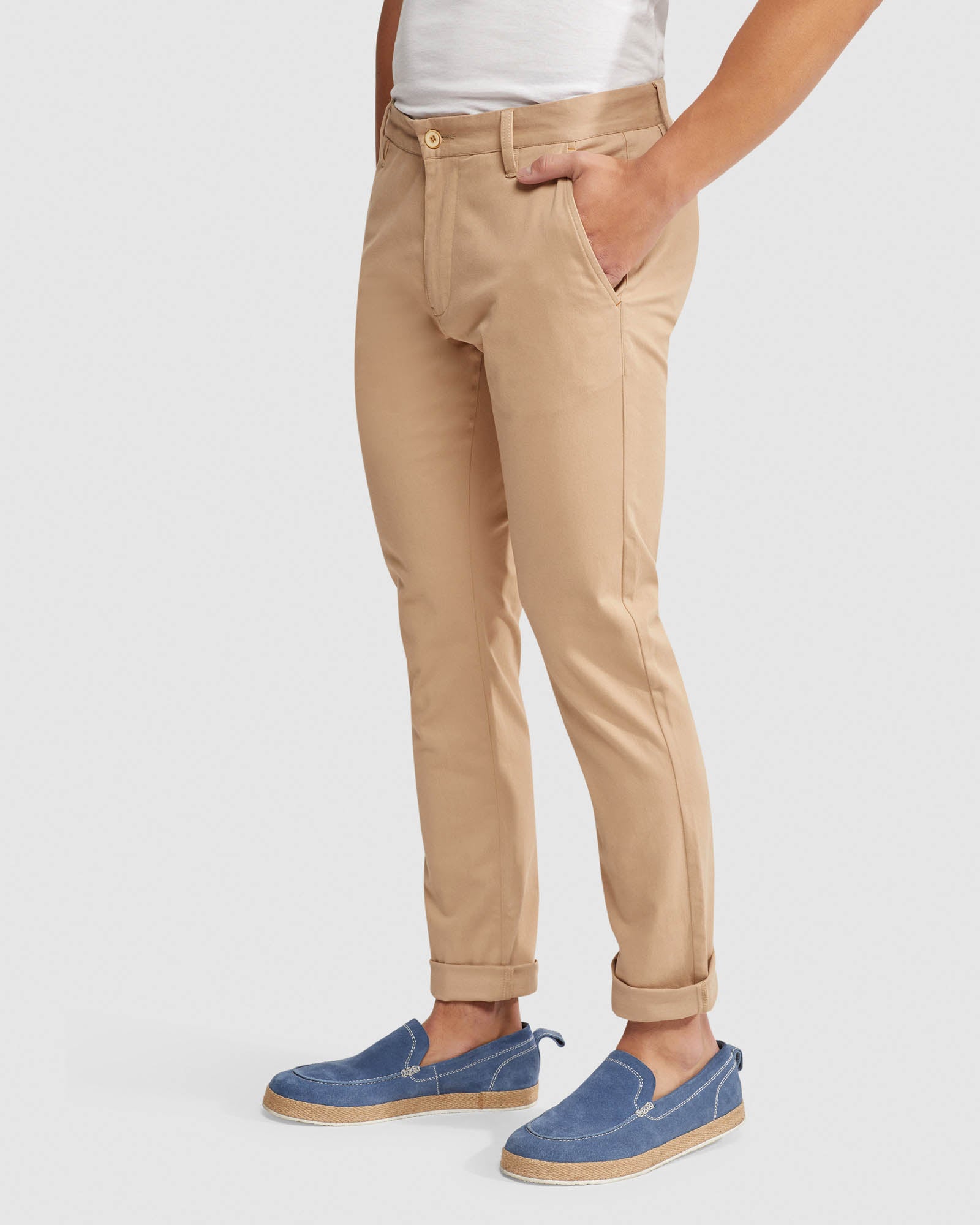 STRETCH SKNNY FIT ORGANIC COTTON CHINOS