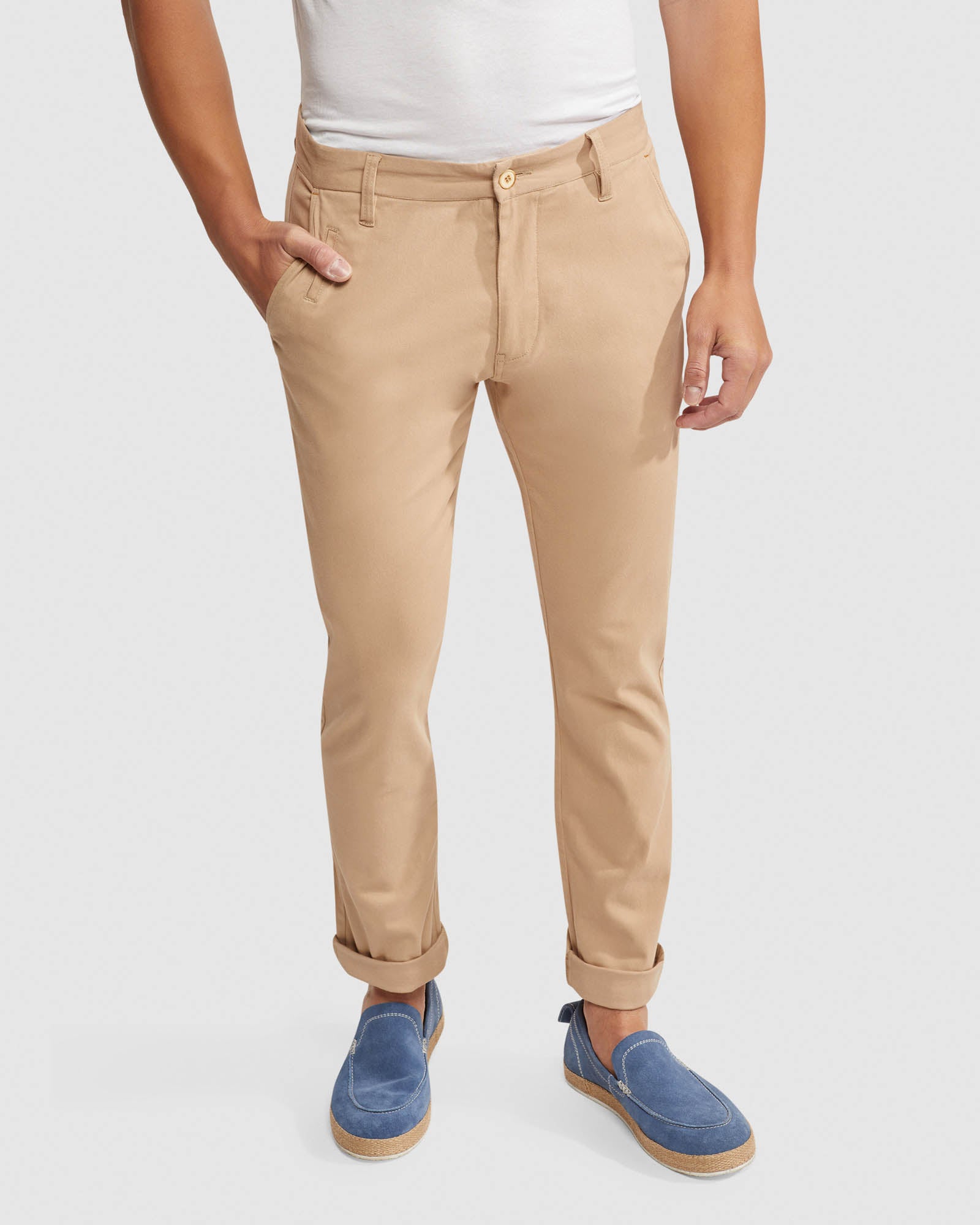 STRETCH SKNNY FIT ORGANIC COTTON CHINOS