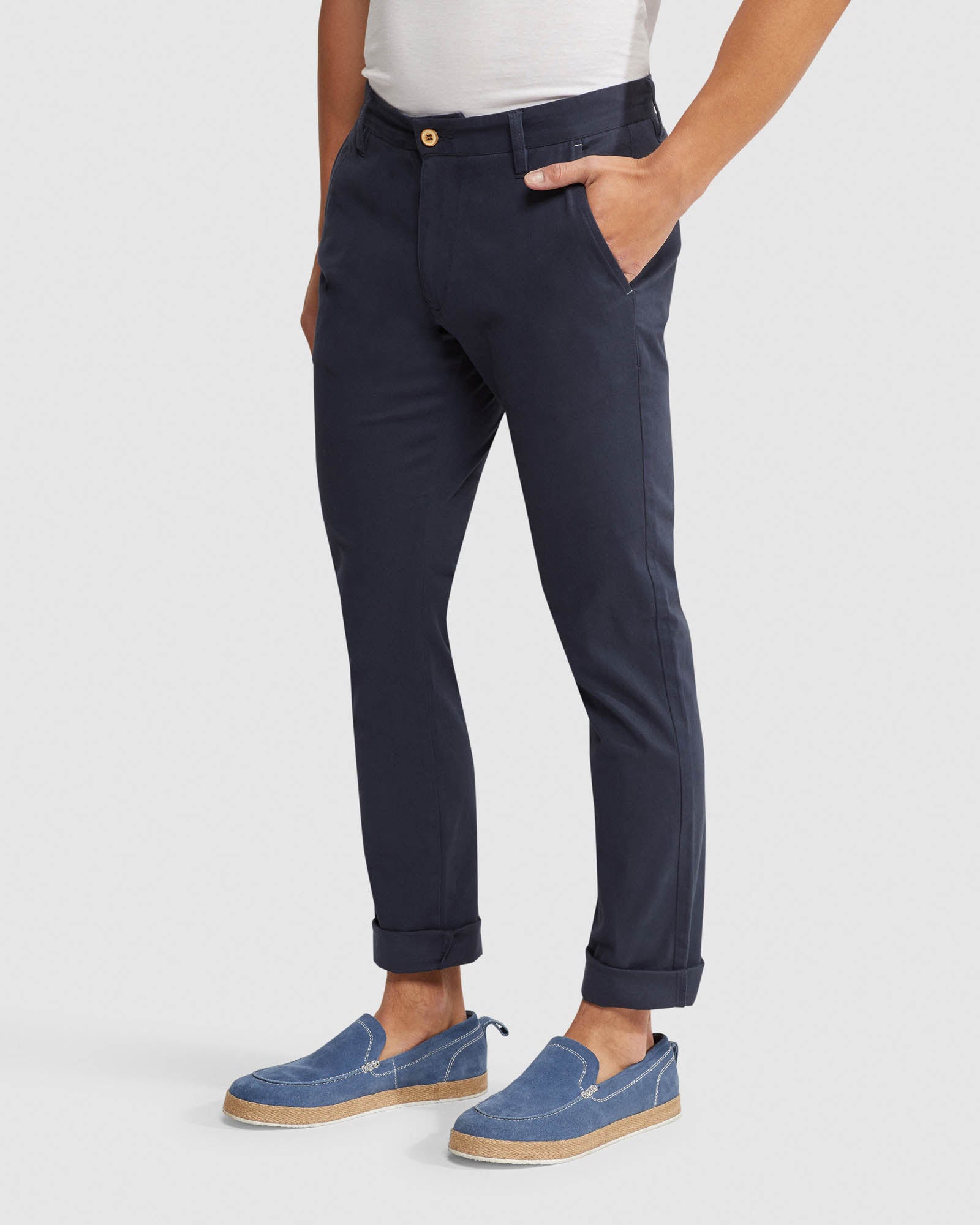 STRETCH SKNNY FIT ORGANIC COTTON CHINOS